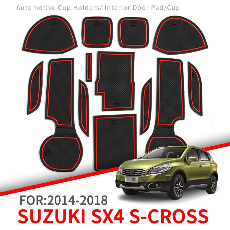 ZUNDUO автомобильный Противоскользящий ворота Слот коврик для SUZUKI SX4 S Cross 2014 2015 2016 2017