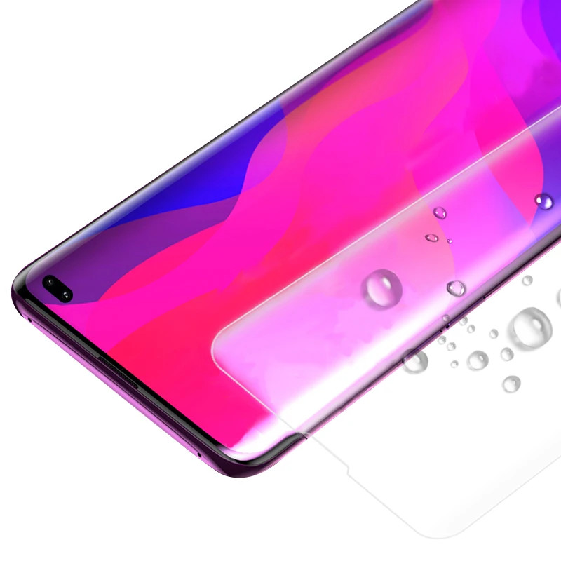Для samsung S10 S10+ S10e полный клей изогнутый стеклянный экран протектор отпечатков пальцев разблокировка 3D жидкая УФ защитная пленка из закаленного стекла