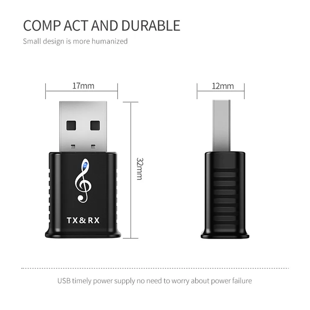 Адаптер Bluetooth CARPRIE 5 0 USB передатчик аудио адаптер для ТВ ПК наушников динамиков +