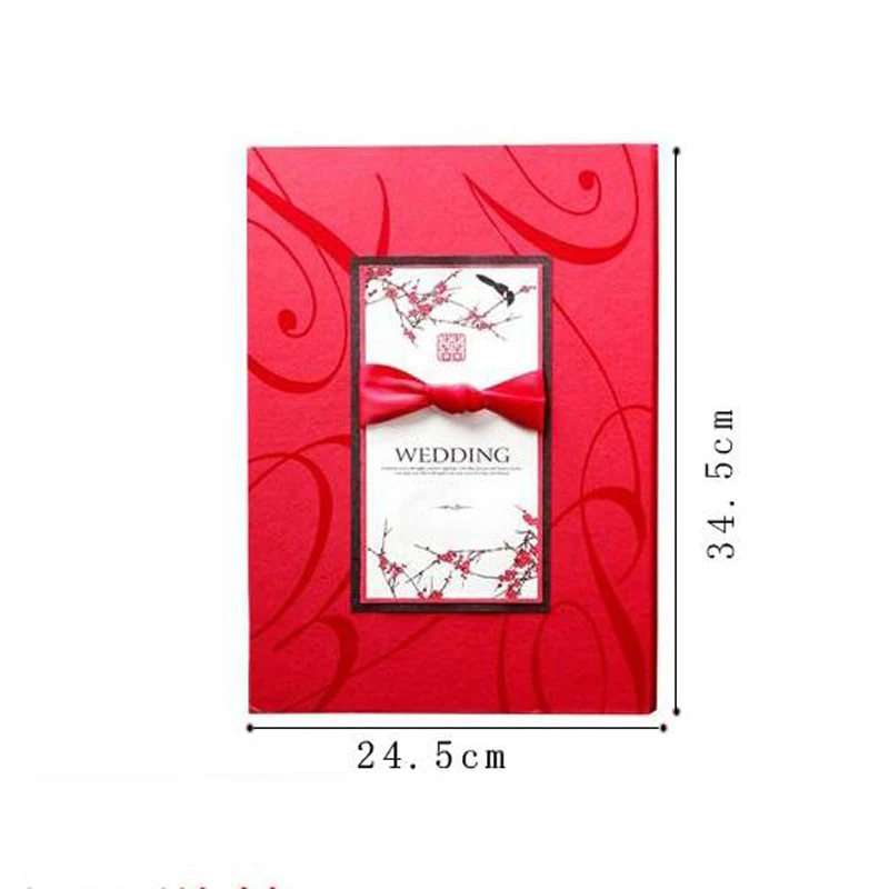 Красная Свадебная декорация Гостевая книга Ранняя сувениры для приема подарок