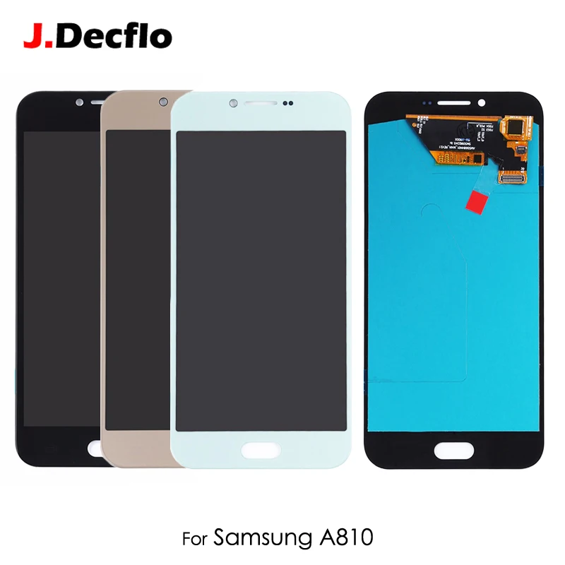 Супер AMOLED OLED для samsung Galaxy A810 A8 2016 A8100 жк дисплей сенсорный экран дигитайзер полная
