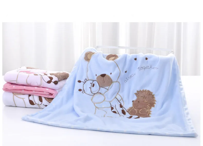 Детские одеяла Забавный мультфильм новорожденных Bebe пеленание обертывание одеяла Зимние теплые детские младенческое белье для коляски льняные Чехлы 75*75 см