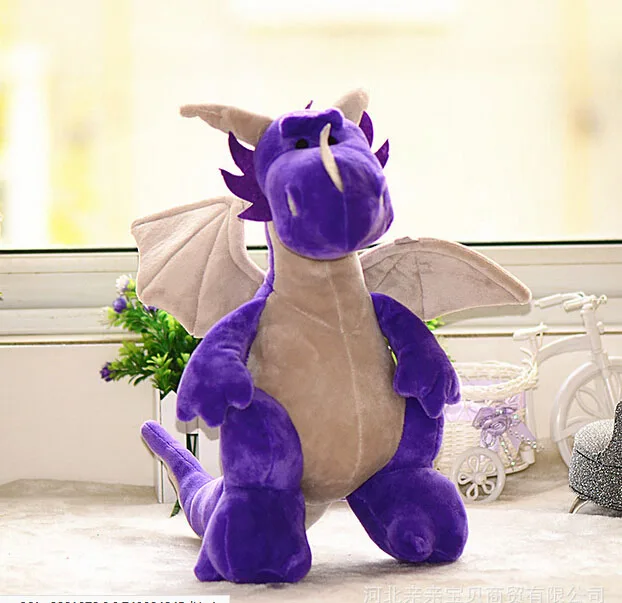 35CM PURPLE 35 см динозавр плюшевые игрушки Двуглавые животные мягкие куклы Cartonn аниме два головы дракон для детей дети мальчики подарок - Цвет: 35CM PURPLE