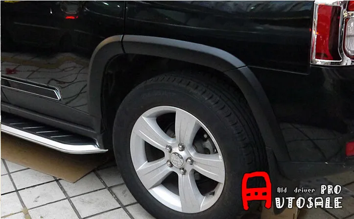 Качество для Jeep Compass 2011 2015 черные накидки на крыло комплект удлинителей свод