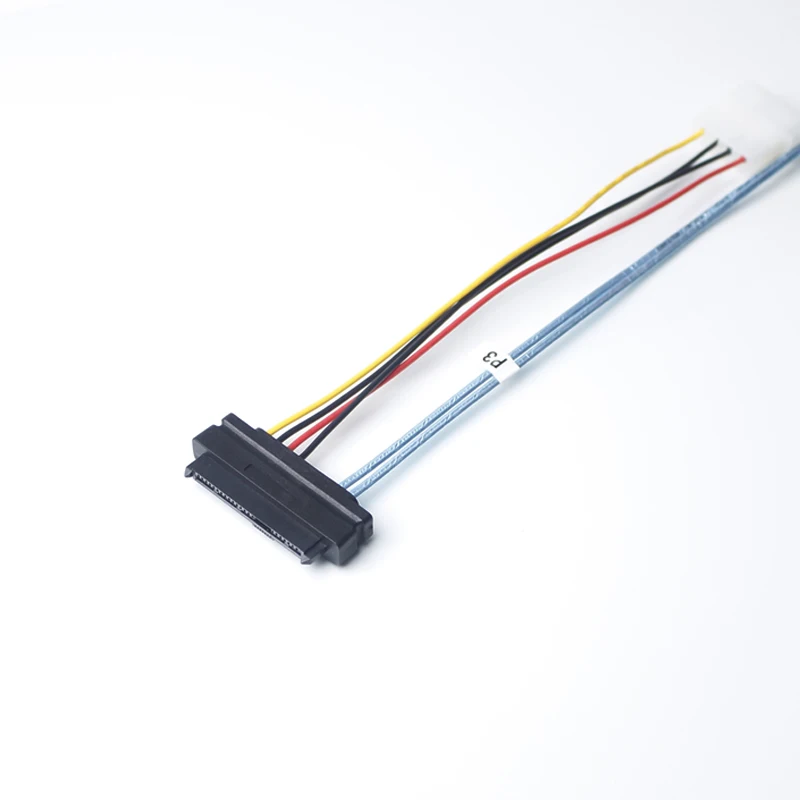ULT-BEST Mini SAS 36Pin (SFF-8087) Хост штекер 4x 29 (SFF-8482) целевой женский с 4pin кабель питания 1 м |