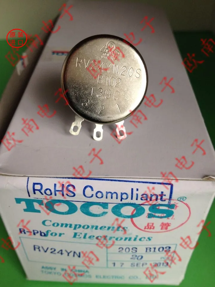 [VK] Японский импортный TOCOS Токийский круговой потенциометр RV24YN20S B102 1K B202 2K