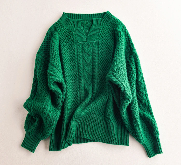 Fashion Womens Sweater Autumn Winter Cashmere Sweater Woman Loose V-Neck Sweaters And Pullovers Bottoming Shirt Plus Size