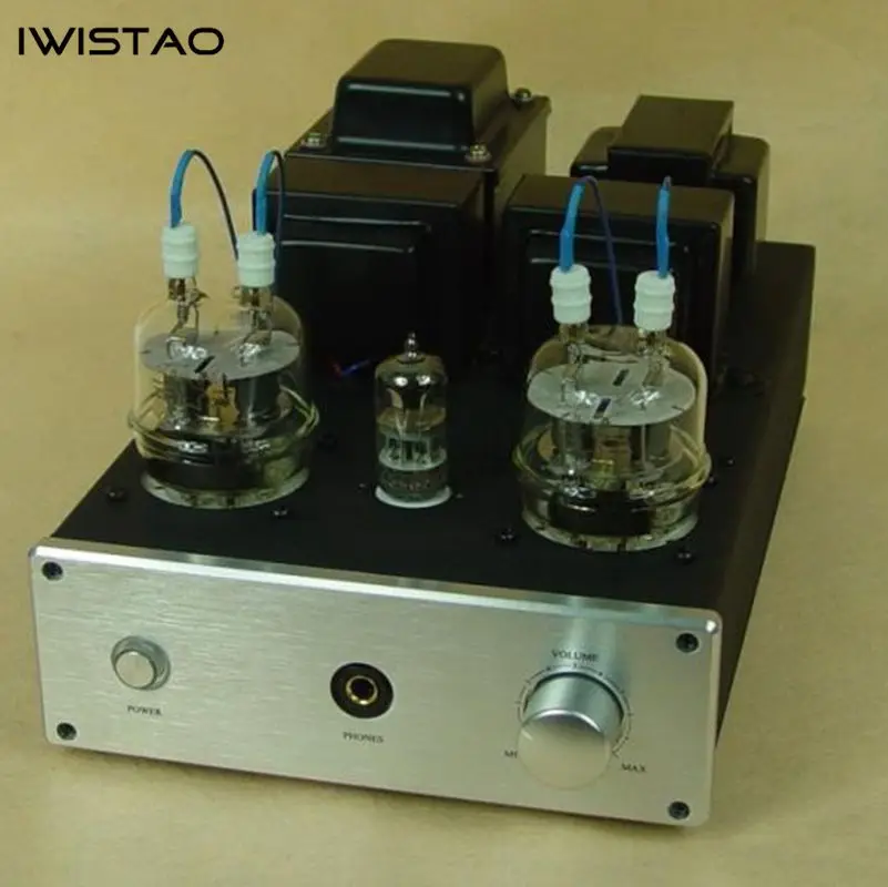 IWISTAO HIFI ламповый усилитель для наушников 1 Вт Выход 32 600 Ом и класс A 2X8W 6N2 привод FU32