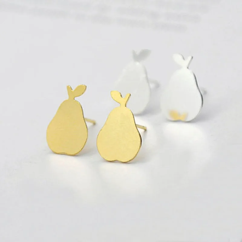 

Серьги-гвоздики в форме груши для женщин и девочек, маленькие украшения с фруктами, подарочные украшения для подружек невесты