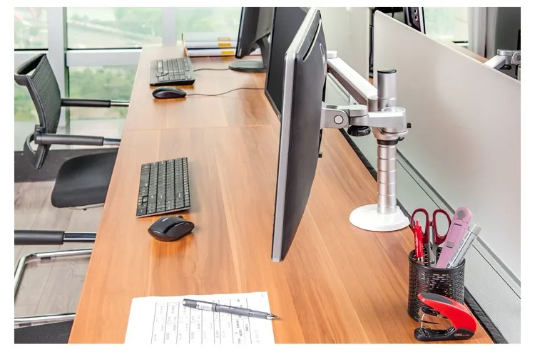 Бесплатная доставка штатив из алюминиевого сплава для двух мониторов|monitor mount