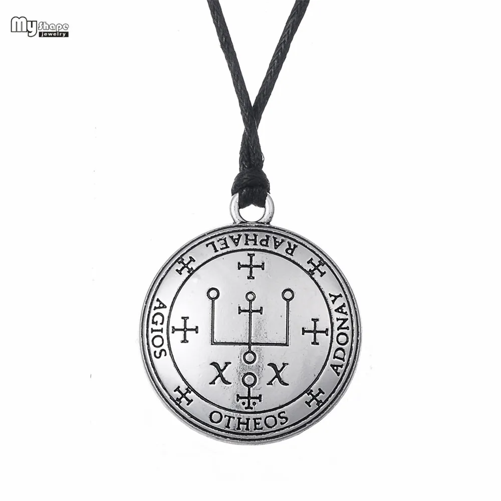 Моя форма Archangel Raphael Seal подвеска ожерелье талисман для мужчин это Бог, который греет модный амулет религия ожерелье для женщин