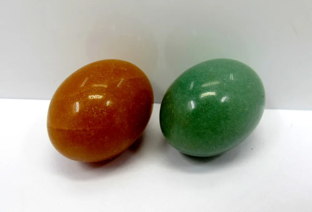 Yoni яйцо зеленый авантюрин Красный камень яйца полированный хлорфан массаж Чакра