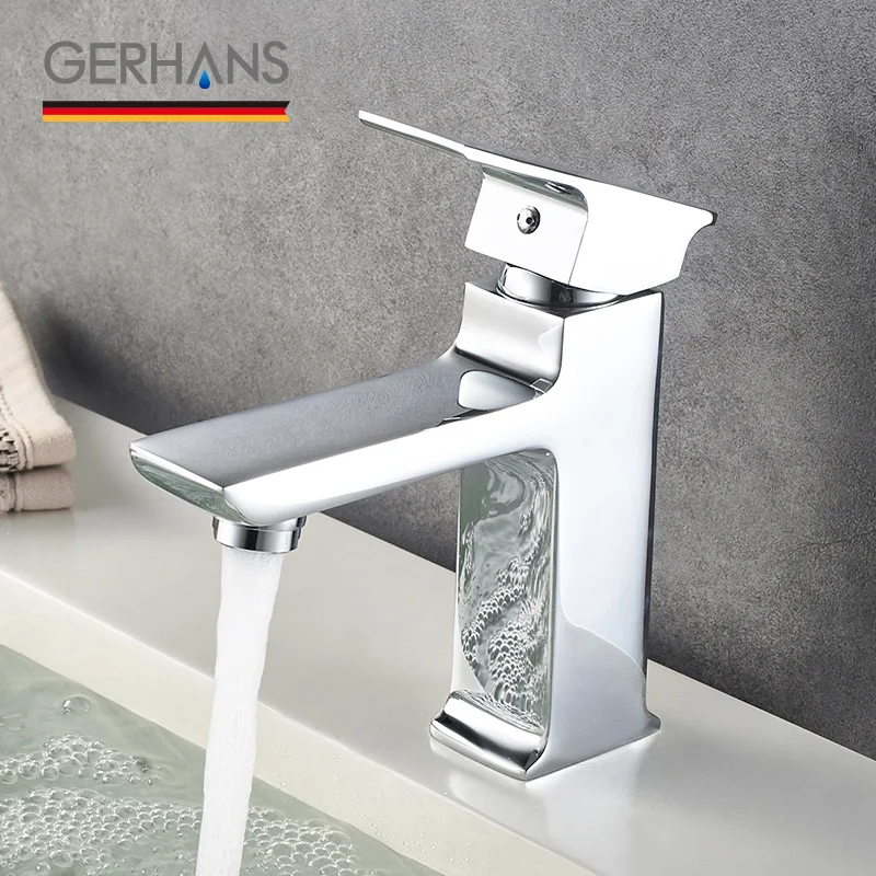 GERHANS Leometric смеситель для раковины Твердый латунный горячий и холодный одно