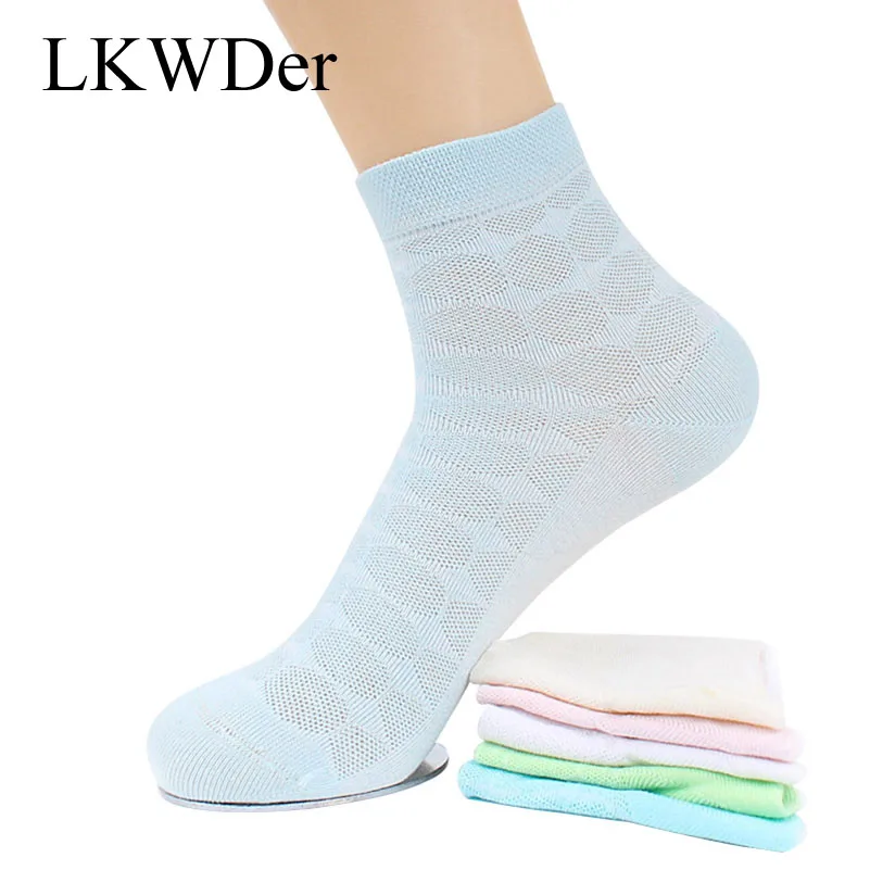 

Короткие женские носки LKWDer, 3 пары, сетчатые дышащие носки с дезодорирующим эффектом, женские летние прочные носки высокого качества из чист...