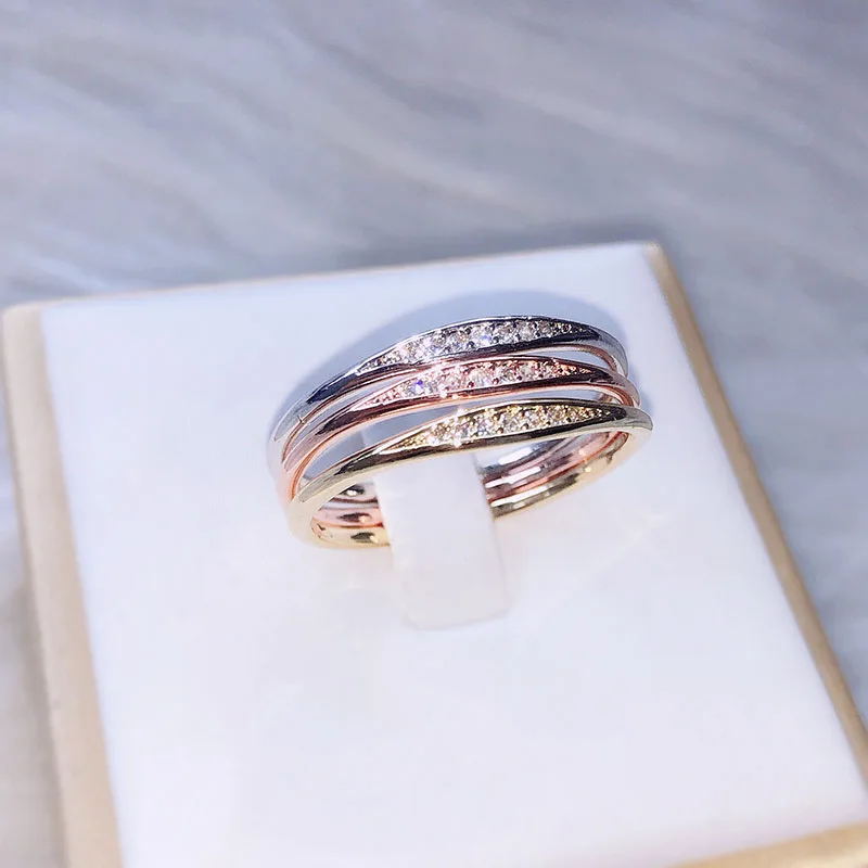 Модное и изысканное кольцо с кубическим цирконием AAA для женщин свадебные