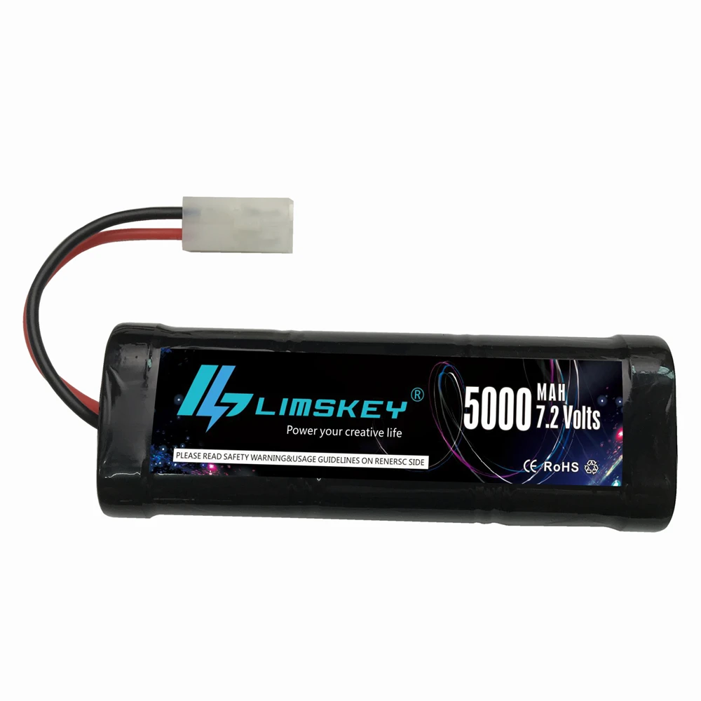 

Limskey 7.2V 5000mAh High Power with Timiya 2P Discharge Connector for RC Racing Cars Aircraft wholesale 7.2 v Ni-MH battery