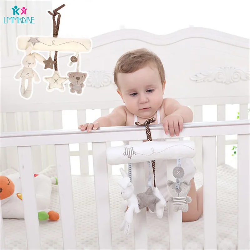 Newborn Toddler Bed Bell Plush Rabbit Music Pacifying Toys Baby Carriage Children's Bedroom Decoration Unisex | Мать и ребенок