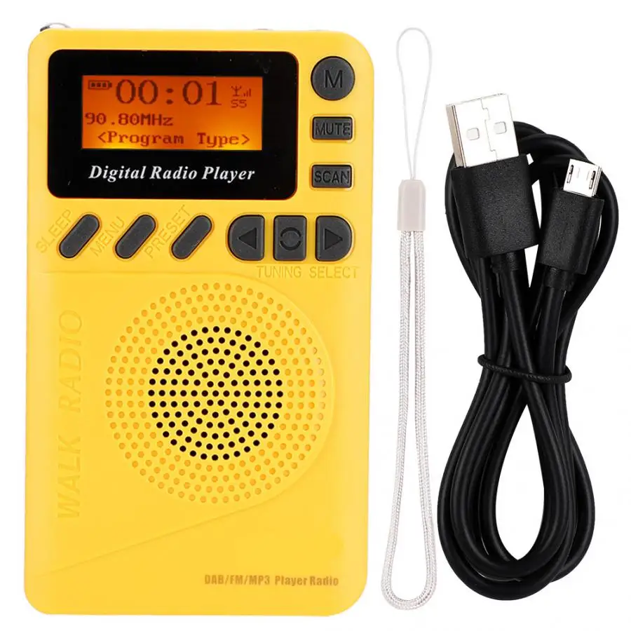 Мини карманный цифровой DAB + FM плеер радио с ридером MP3-плеер fm-радио стерео