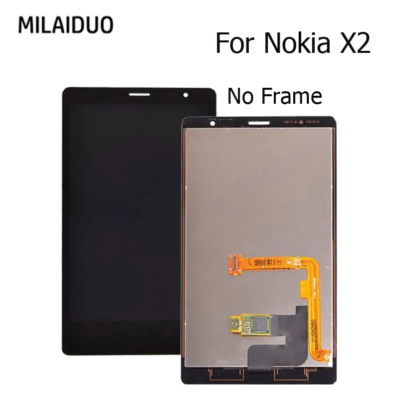 ЖК дисплей для Nokia X2 RM 1013 1014 сенсорный экран дигитайзер черный без рамки полная