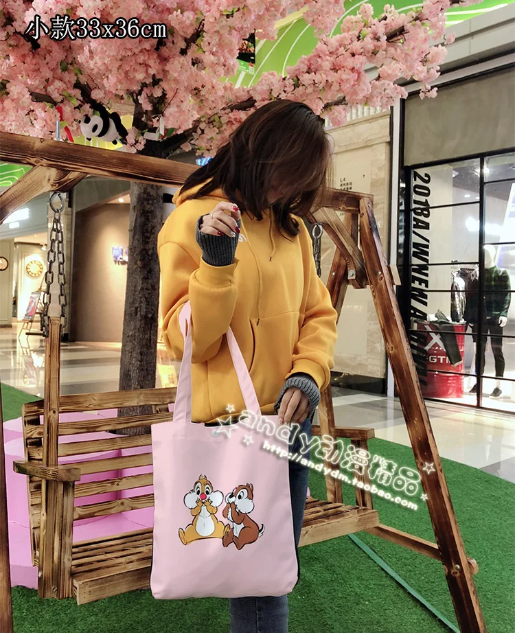 Moomin сумка для покупок милый гиппопотам тонкий маленький мой рюкзак на плечо Студенческая Холщовая Сумка с принтом Сумка-тоут на кнопках Холщовая Сумка