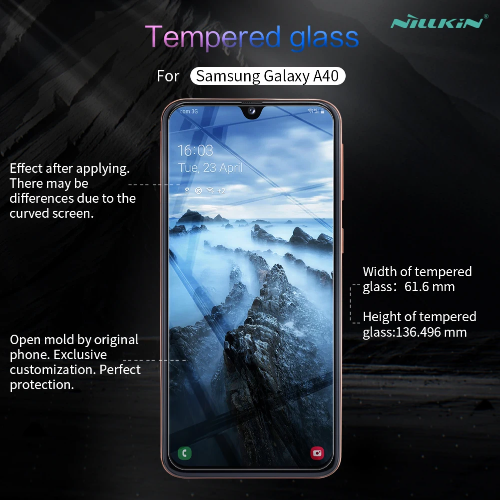 Для samsung Galaxy A40 9H 0 33 мм закаленное стекло Nillkin Amazing CP + анти защитное протектор