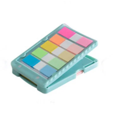blue Многофункциональный книжный зажим мини-Блокнот N Times Sticky Notes School Supply Bookmark Post It Label стикер для канцелярских товаров - Цвет: blue