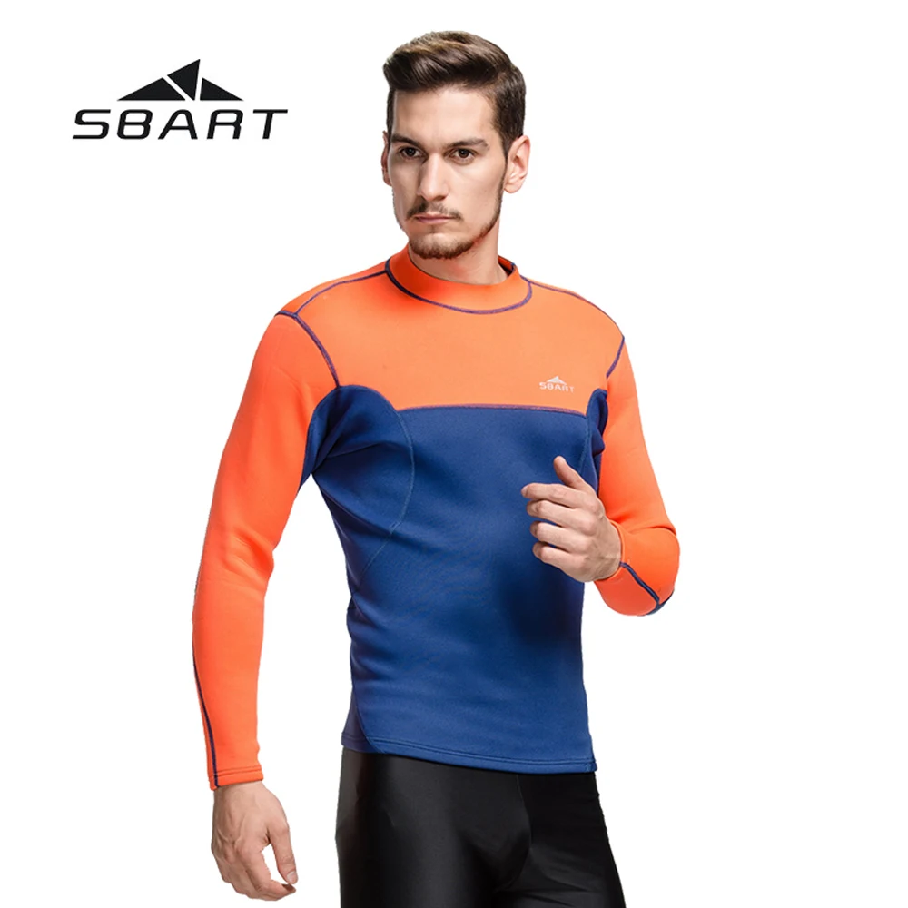 SBART 2MM Neoprene Long-Sleeve Tops Swimsuit Warm Scuba Diving Beach Rash Guard Men Snorkel Surf Clothes Fishing Snorkeling | Спорт и