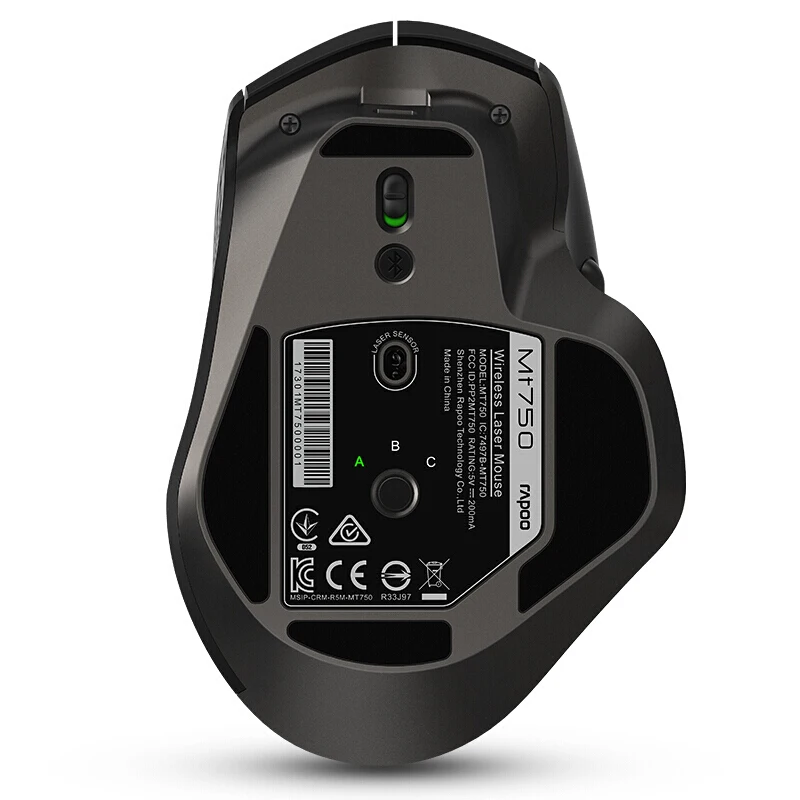Rapoo MT750 многомодовая беспроводная мышь Bluetooth переключатель мыши между 3 0/4 0 и 2 4G