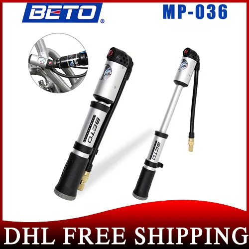 20pcs/lot High Quality BETO MP036 Double Engine Block 300PSI Pressure Gauge Mornitor Bicycle Pump Free Shipping|pump partner|pumppump ball |