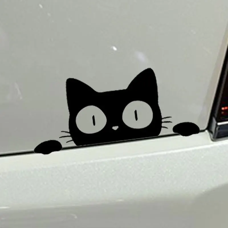 Автомобильная наклейка в виде милого кота Виниловая для стайлинга автомобилей