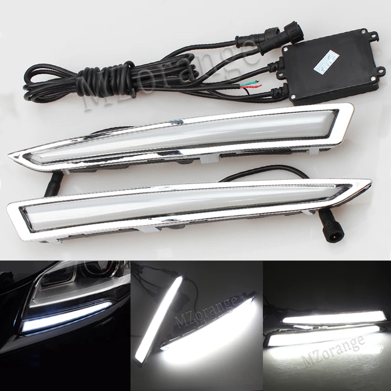Светодиодный дневные ходовые огни для Ford Kuga Escape 2013-2014 2015 2016 2017 Противотуманные