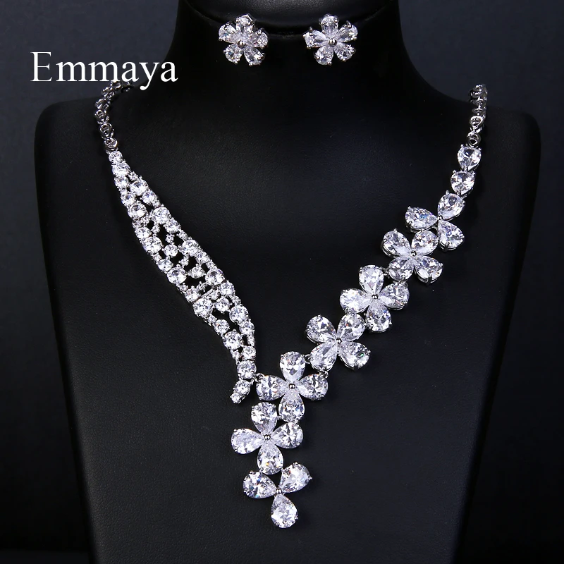 Emmaya Bijoux женский свадебный комплект ювелирных изделий для женщин сверкающий AAA