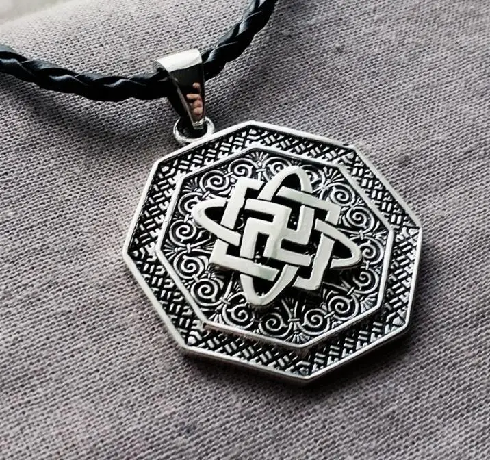 10 шт. оптовая продажа языческая подвеска с символом удилища whit Лада звезда