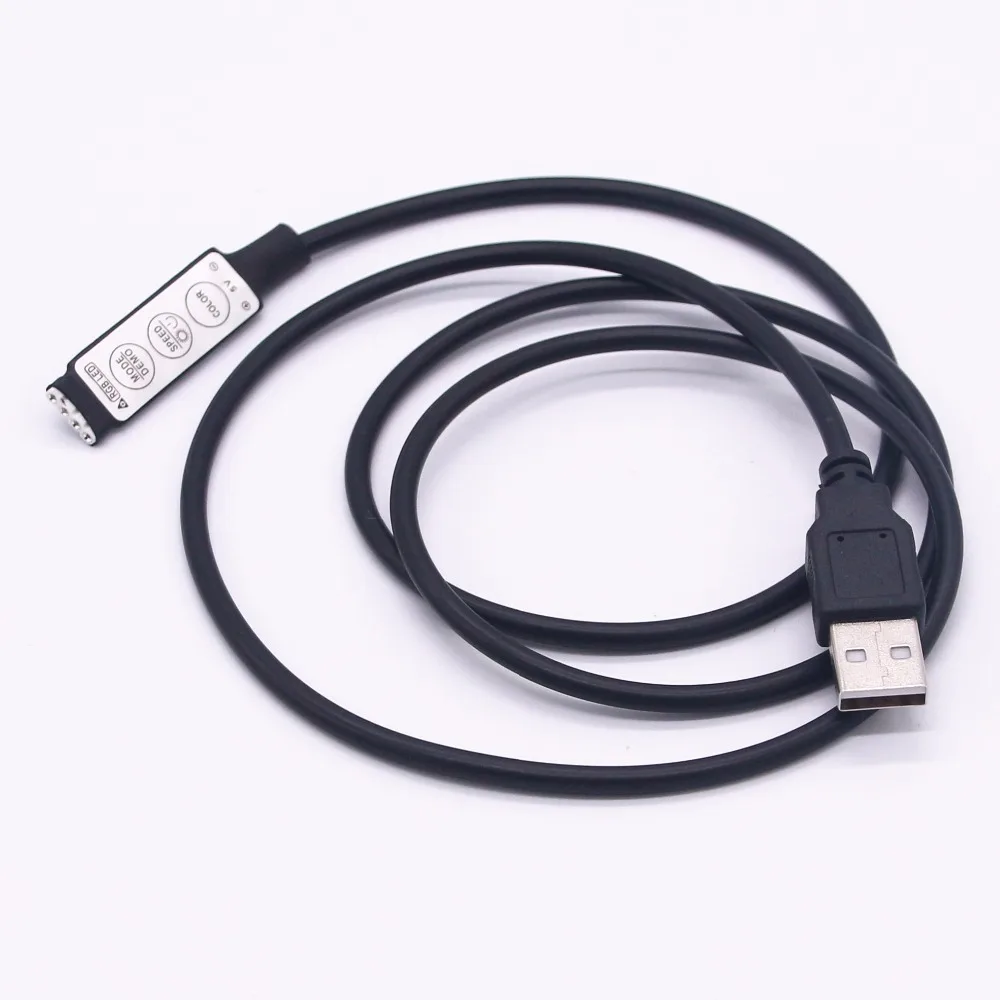 USB Led RGB контроллер миниатюрный 3Key 4Pin с дистанционным управлением для диммера SMD 5050