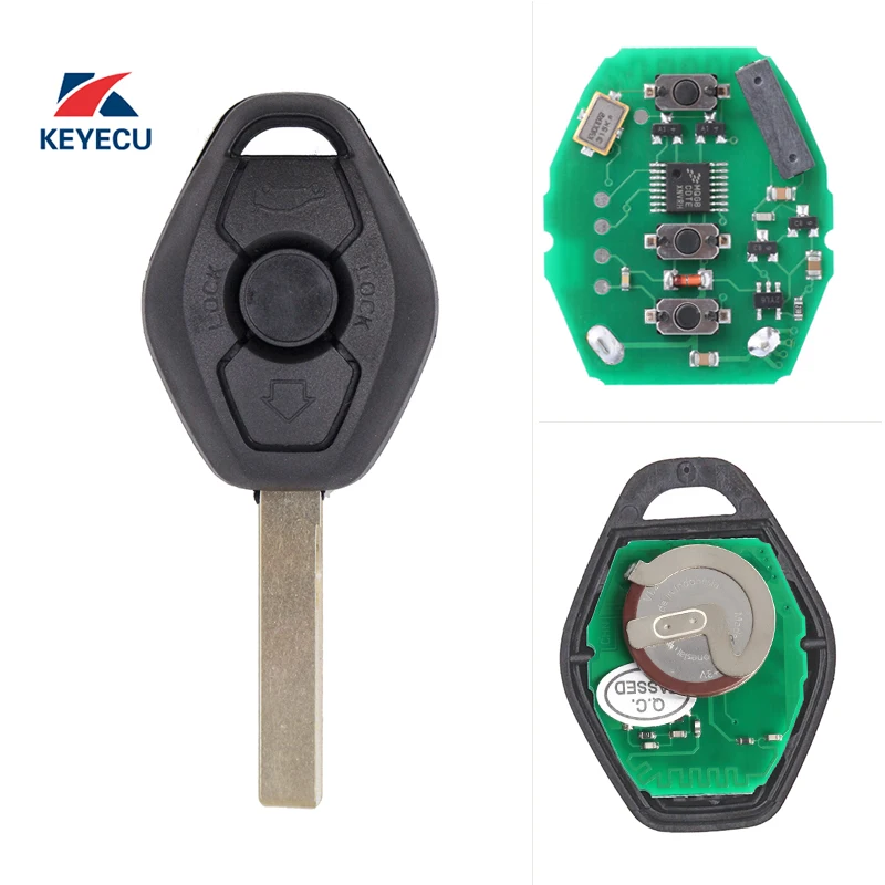 Запасной дистанционный ключ KEYECU для BMW EWS 3 5 Series X3 X5 Z3 Z4 M3 1995 2005 FCC ID: LX8 FZV