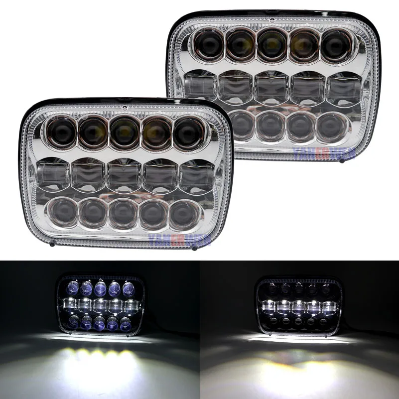 Прямоугольные 5x7 6x7 светодиодные фары 7x6 Led герметичный луч H6054 H5054 6052 для Jeep Wrangler YJ