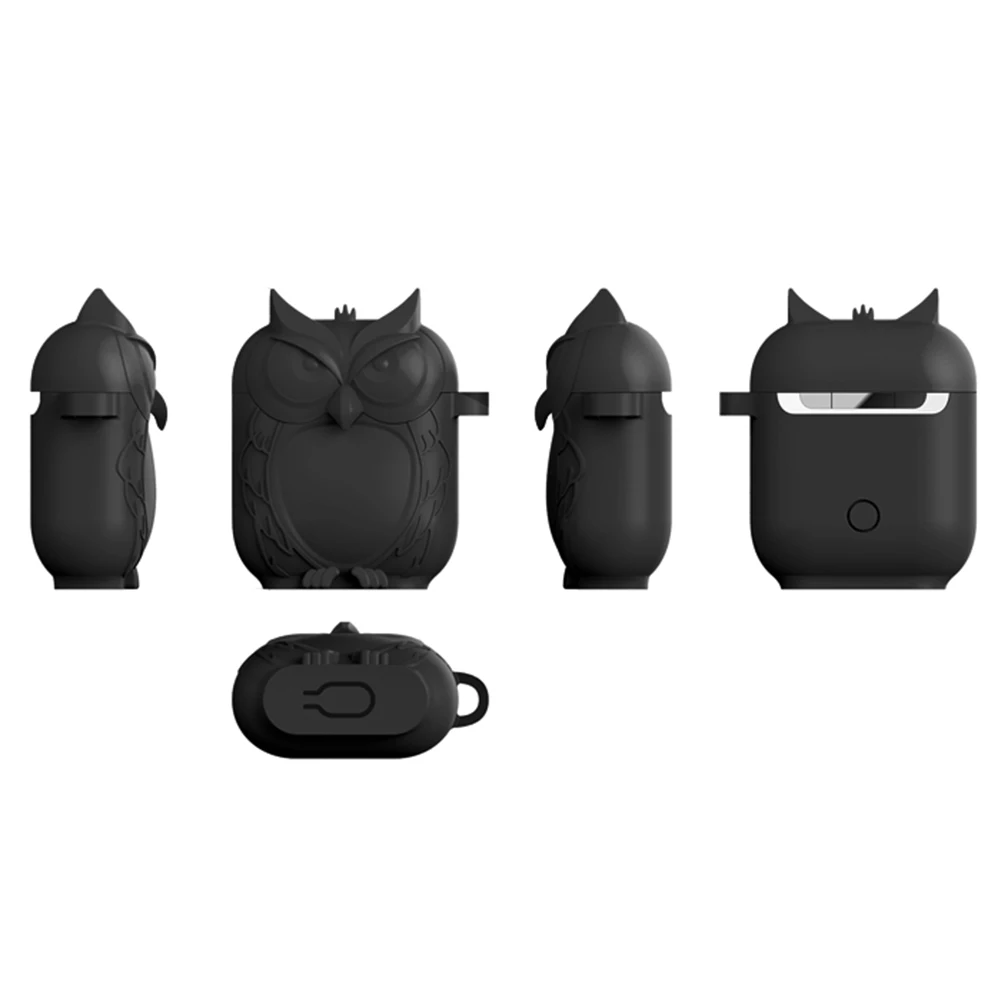 В форме милой Совы беспроводной Bluetooth чехол для наушников для Apple AirPods силиконовый зарядный чехол для наушников s защитный чехол для AirPods