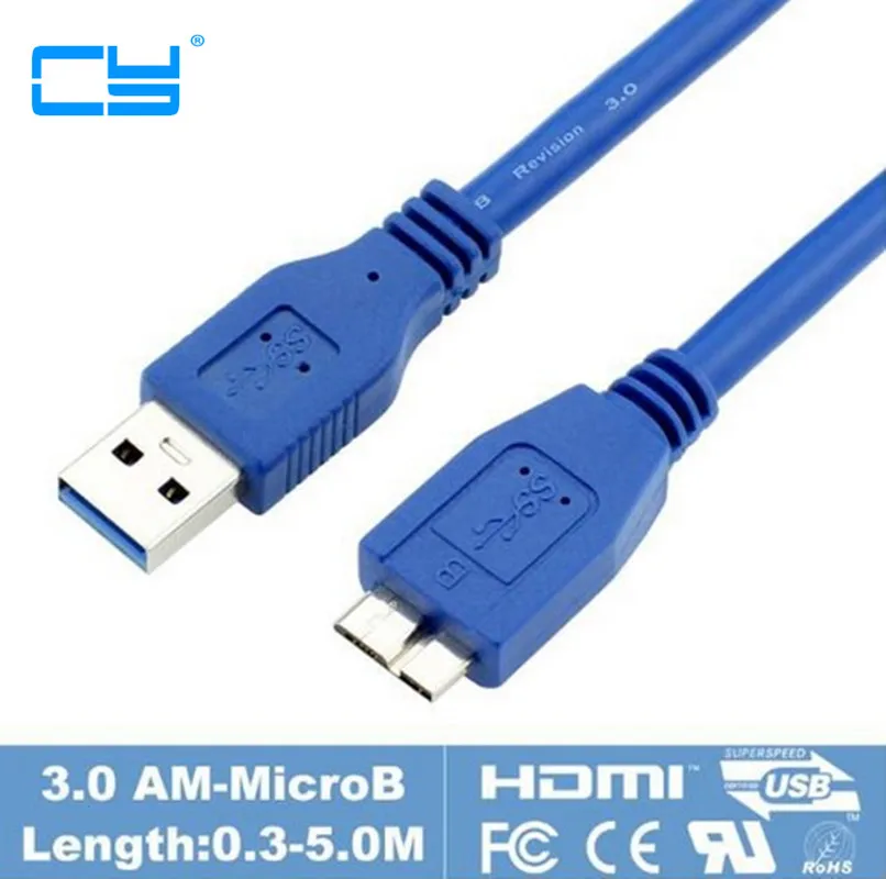 Соединительный кабель Micro B USB 3 0 30 см 60 100 150 1 фут 2 фута 5 футов для портативного
