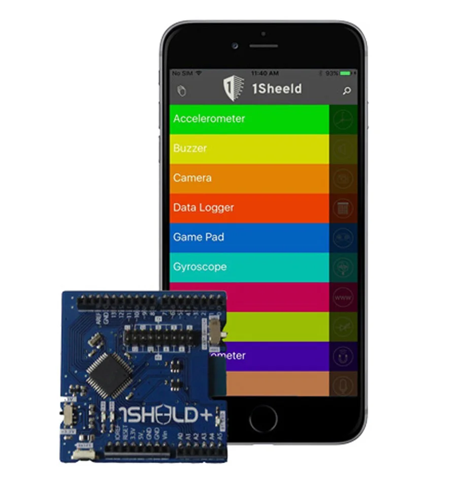 1 sheeld+: щит для Arduino совместимый с iOS и Android