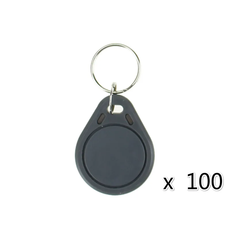 Серый 100 шт. брелки RFID NFC тег смарт-ключа карты RFID Контроль доступа брелки близость 13,56 МГц MF Классический 1k IC S50 жетон чтение - Цвет: Серый
