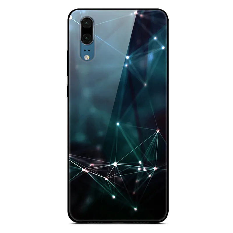 Для huawei P30 P20 Pro Lite чехол из закаленного стекла для телефона черный силиконовый чехол-Бампер для huawei P20 Lite P 30 Lite P20 Pro - Цвет: 30