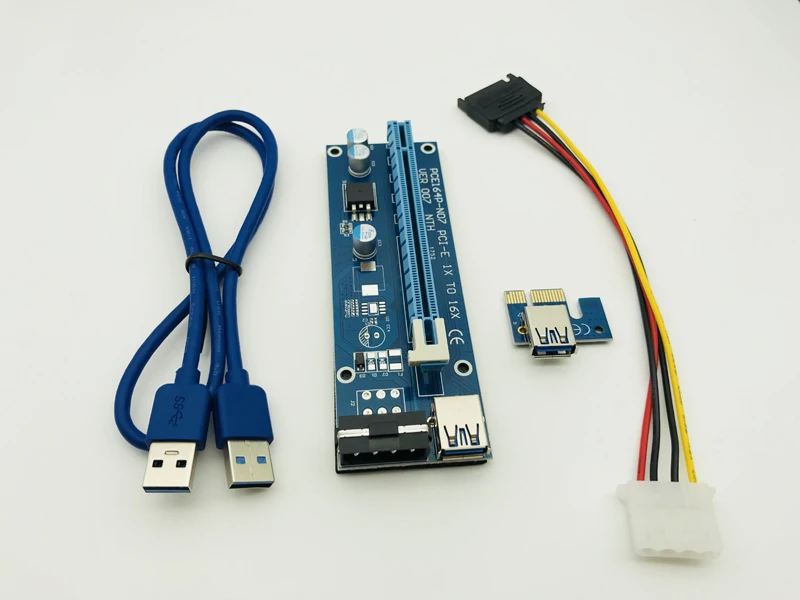 50 шт. Райзер карта VER 007 60 см с кабелем USB 3 0 PCI E 1x до 16x|Платы расширения| |