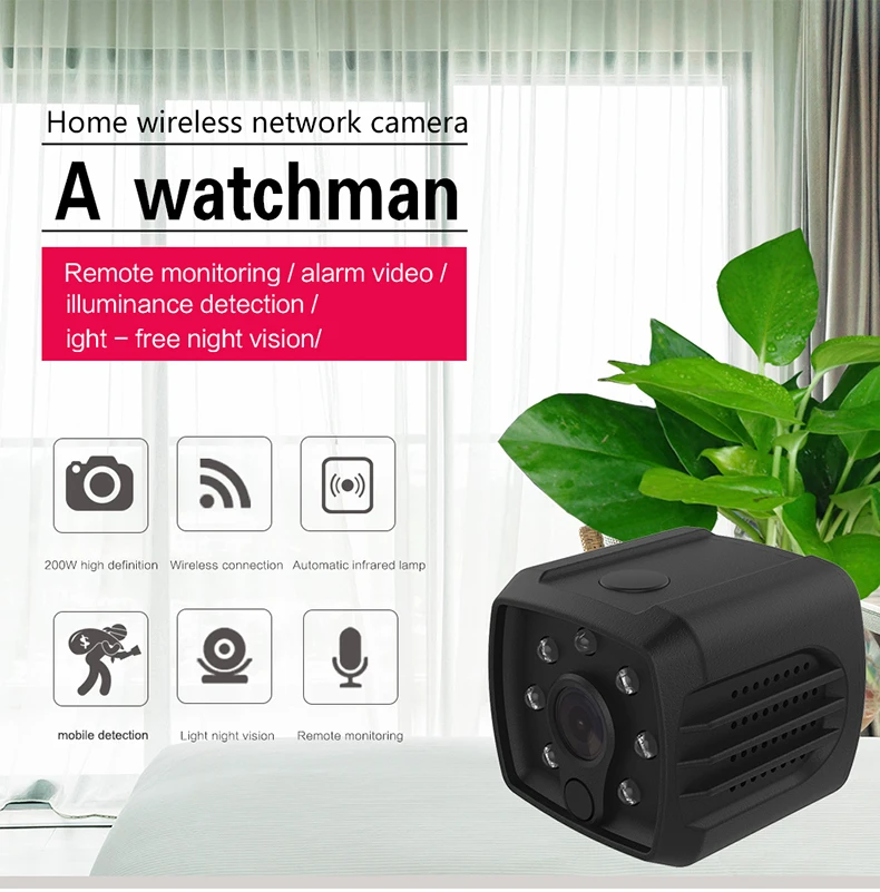 H7 беспроводной мини WiFi Камера P2P IP видеорегистратор микрокамера HD 1080 P 720 ИК Ночное