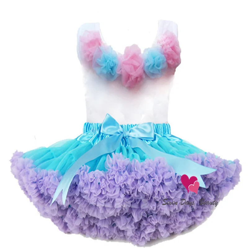 Хит продаж: Детское красное шифоновое платье-пачка с черным пэчворком Бальное