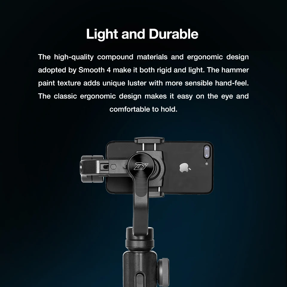 Zhiyun Smooth 4 Q2 Vlog Live 3-осевой портативный смартфон сотовый телефон видеокамеры Стабилизатор для iPhone Xs Max X 8 7 и samsung S9, S8 и экшн Камера