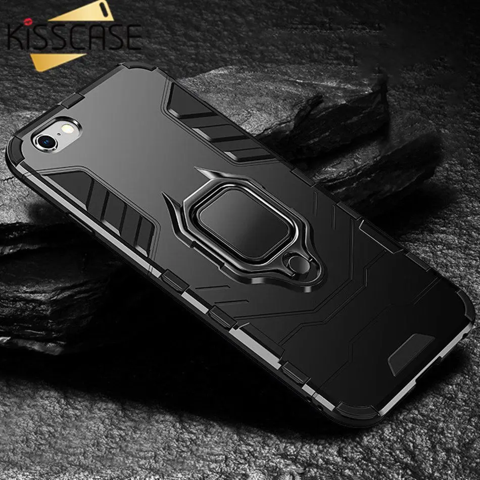 Чехол KISS с магнитным кольцом для автомобиля чехол-держатель iPhone XR 7 11 PRO MAX 8 Plus X XS Max