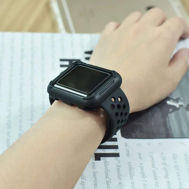 Чехол из ТПУ для Apple watch, чехол Apple watch 5, 4, 44 мм, 40 мм, силиконовый защитный бампер для часов, спортивный ремешок, аксессуар для часов Nike, 44, 40