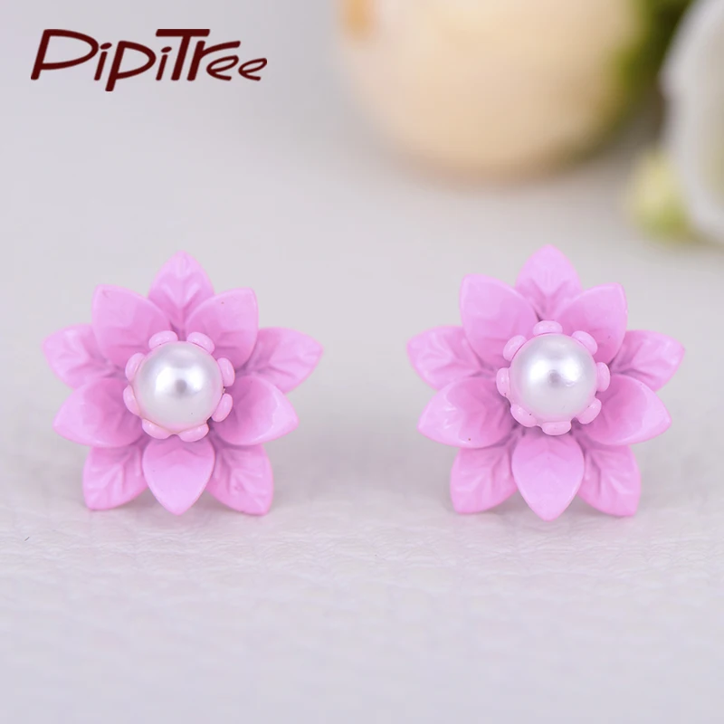 Женские серьги гвоздики с искусственным жемчугом золотистого цвета|pearl earring