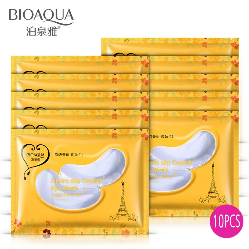 BIOAQUA Collagen Crystal Eye Mask Remover Dark Circles Anti-Puffiness Finelines Whiteing Nourish Care Anti Aging Essence | Красота и