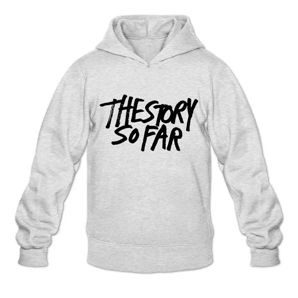 2017 мужская История До Сих Пор с Длинным Рукавом С Капюшоном Толстовка Белый 100%